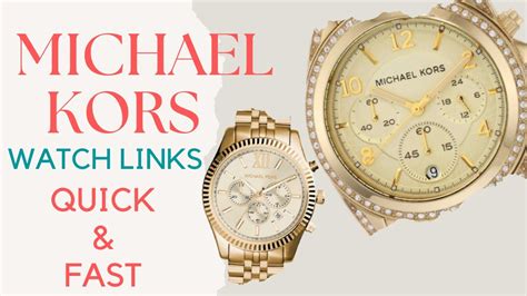 how to remove links from michael kors bradshaw watch|michael kors watch replacement screws.